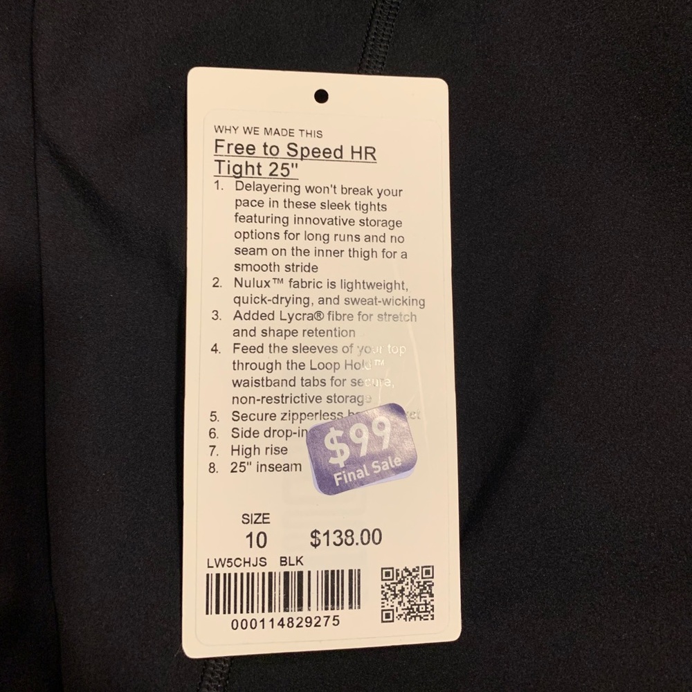 Lululemon Free to Speed HR Tight 25”